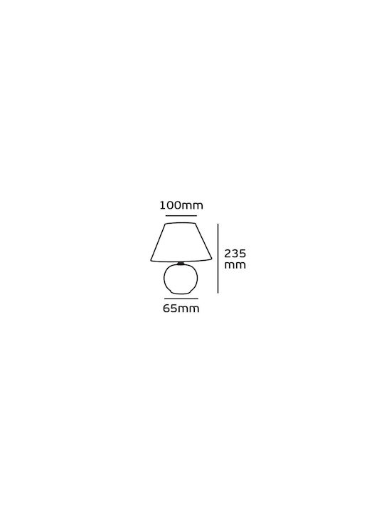 VK Lighting Ceramic Table Lamp for Socket E14 with Black Shade and Base