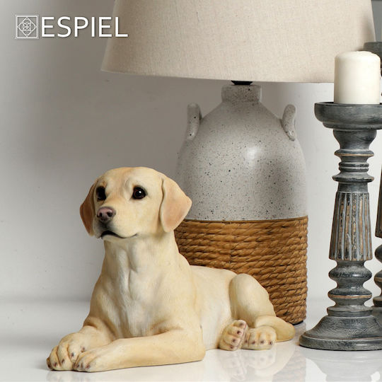 Espiel Ceramic Table Lamp for Socket E27 with White Shade and Base