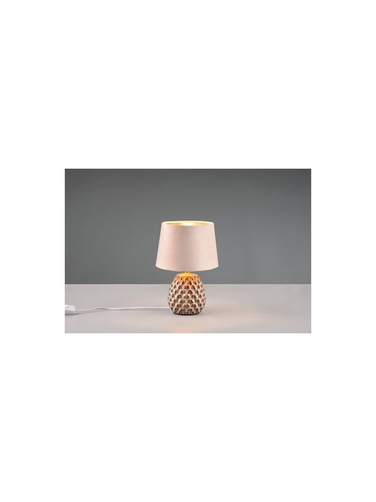 Trio Lighting Ceramic Table Lamp for Socket E14 with Pink Shade and Base