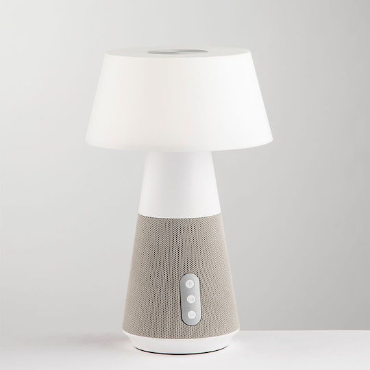 Fan Europe Tdecibel Plastic Table Lamp for GU10 Socket with Gray Shade and LED Base