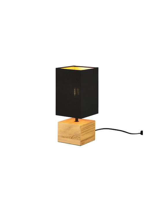 Trio Lighting Metal Table Lamp for Socket E14 with Black Shade and Beige Base