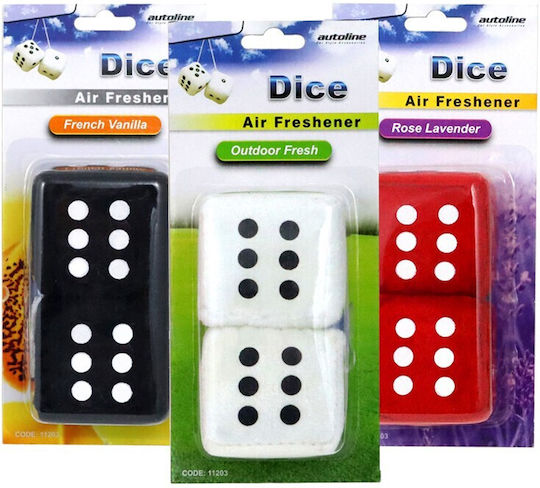 Autoline Lufterfrischer Anhänger Auto Funky Dice Vanille 1Stück