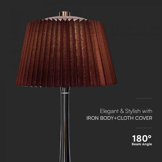 V-TAC Metal Table Lamp LED with Silver Shade and Base