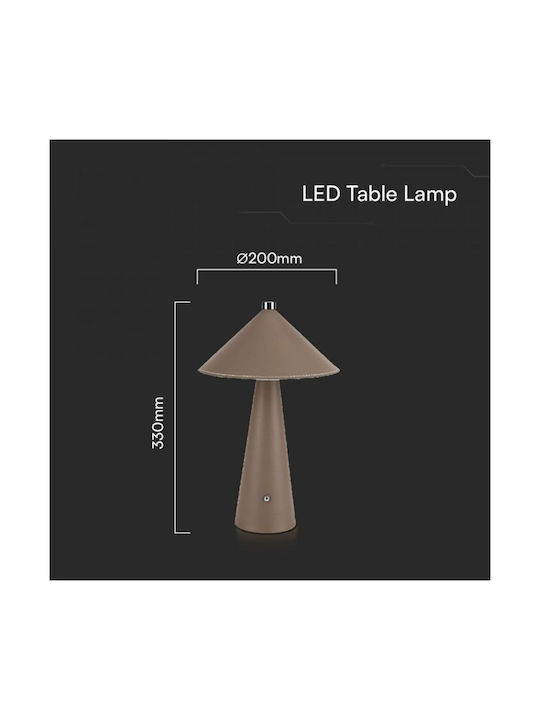 V-TAC Metal Lampă de masă LED cu Abajur Maro și Bază