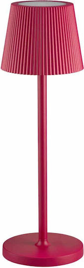 Bot Lighting Metall Tischlampe LED mit Rot Schirm und Basis Raspberry Red