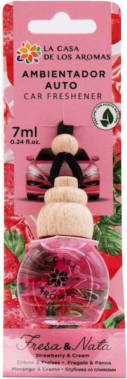 La Casa de los Aromas Hängendes Autoduftöl Erdbeercreme 7ml 1Stück