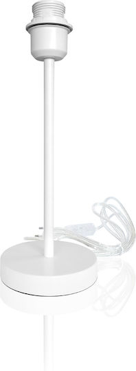 Fos me Metal Table Lamp for Socket E27 with White Shade and Base