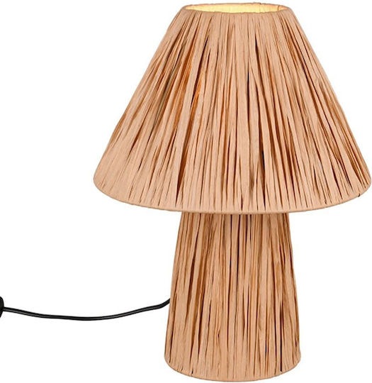 Trio Lighting Tischlampe für Fassung E14 mit Braun Schirm und Basis