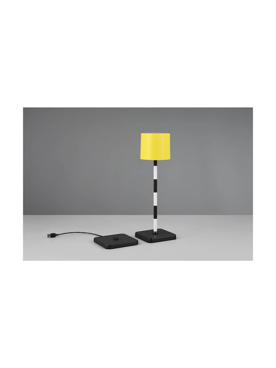 Trio Lighting Metal Table Lamp LED with Yellow Shade