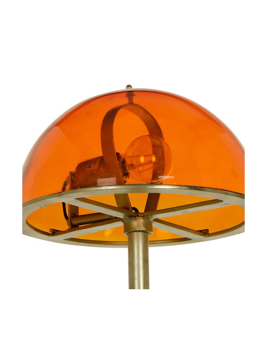 BigBuy Crystal Table Lamp with Orange Shade and Base