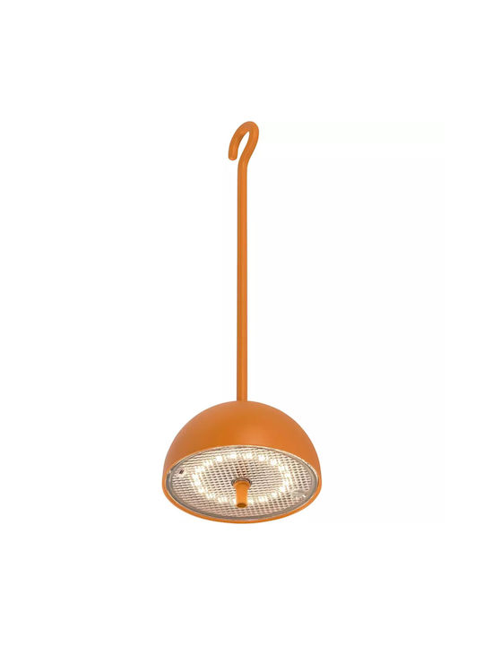 Sompex Metal Table Lamp LED with Orange Shade and Base