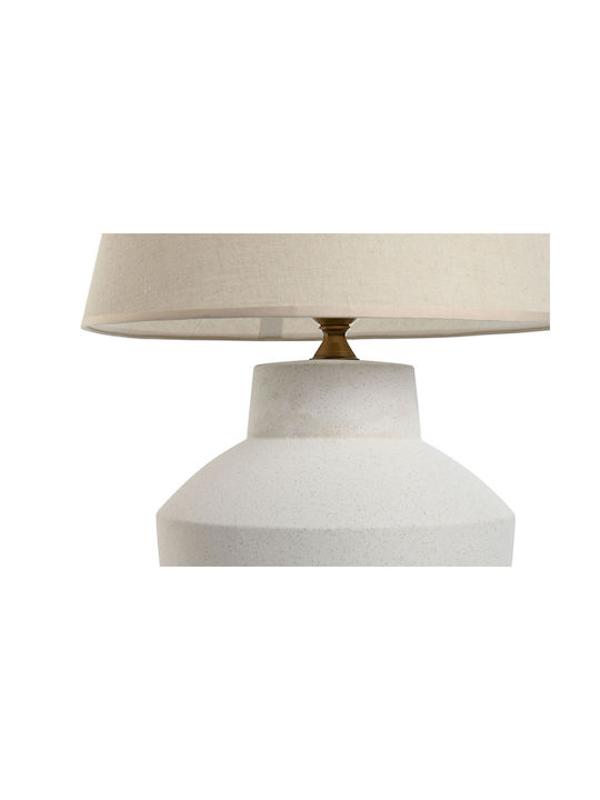 Home Esprit Ceramic Table Lamp with White Shade and Base