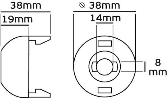 VK Lighting Component Cap for Lighting Fixtures Brown 29112-012618