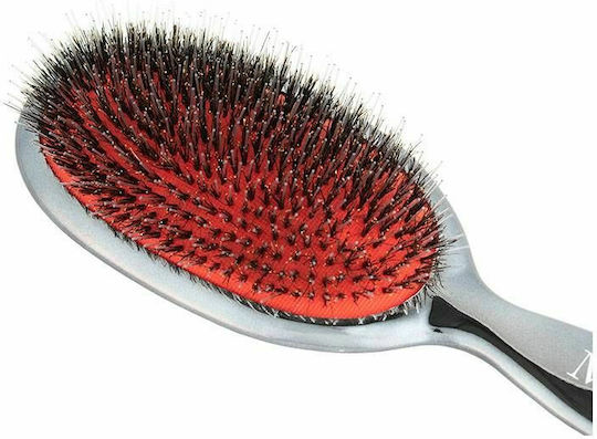 Max Pro Mohi Bristle Nylon Spa Brush Large Βούρτσα Μαλλιών Ασημί