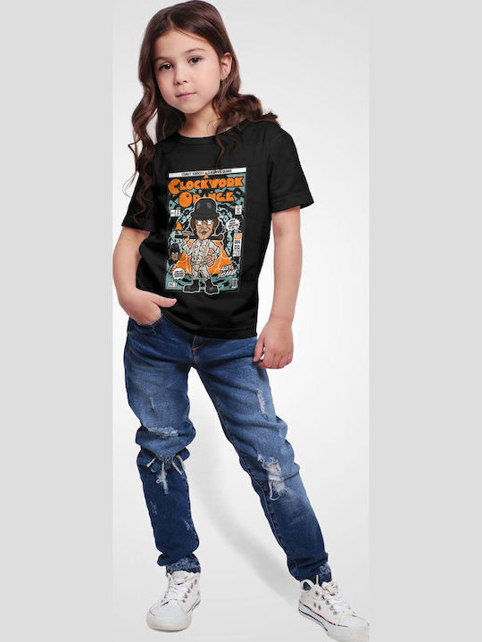Kids' T-shirt Black Alex Delarge Clockwork Orange