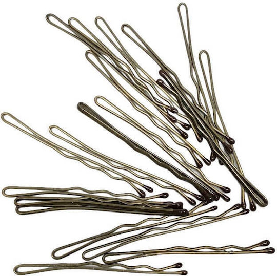Farcom Απλά Τσιμπιδάκια Μαλλιών Καφέ 3Five 5cm 500gr