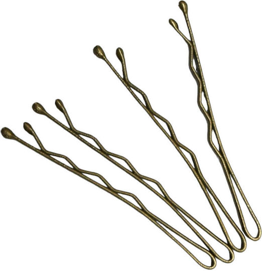Farcom Απλά Τσιμπιδάκια Μαλλιών Χρυσά 3Five 5cm 500gr