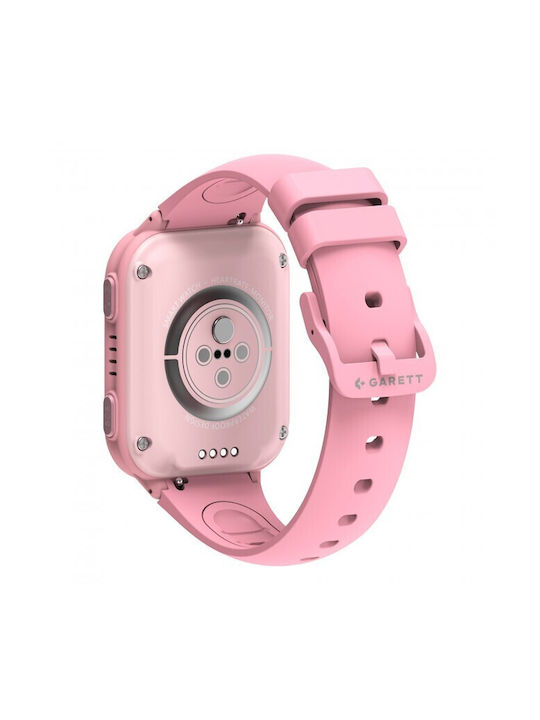 Garett Kids Smartwatch with GPS and Rubber/Plastic Strap Pink