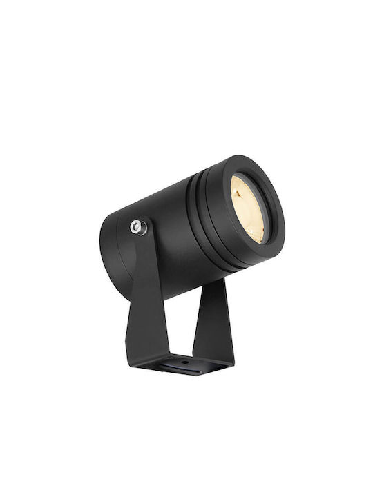 Viokef Fido Projector Outdoor Floor Lamp 11W with Warm White Light IP65 Black