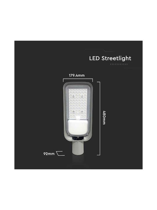 V-TAC Outdoor Floor Lamp LED Road 100W with Cold White Light IP65 Gray