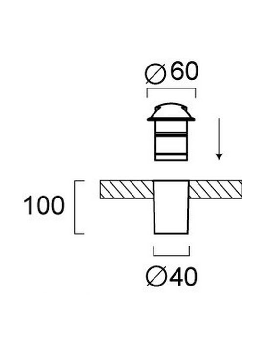 Viokef Σποτ Δαπέδου LED 3W 95x6cm Viokef Σποτ Δαπέδου LED 3W 95x6cm