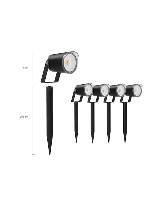Ksix Ksix Außenstehlampe LED 18W Mit Warmes Weiß Licht IP65 Schwarz