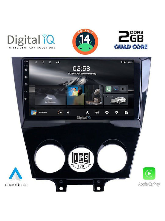 Digital IQ Car Audio System for Mazda RX-8 2008 (Bluetooth/USB/AUX/WiFi/GPS/Apple-Carplay/Android-Auto) with Touch Screen 9"