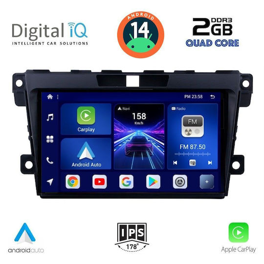 Digital IQ Sistem Audio Auto pentru Mazda CX-7 2006-2012 (Bluetooth/USB/AUX/WiFi/GPS/Apple-Carplay/Android-Auto) cu Ecran Tactil 9"