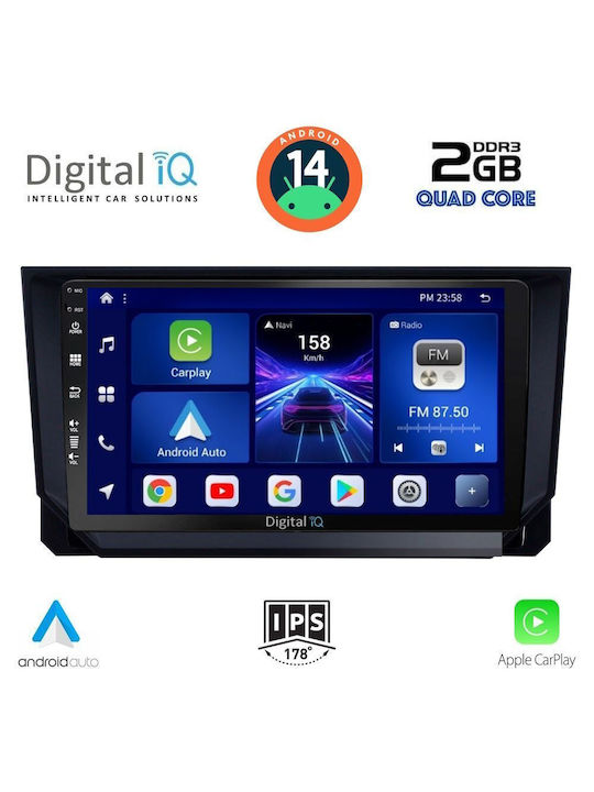 Digital IQ Car Audio System for Seat Arona / Ibiza 2018 (Bluetooth/USB/AUX/WiFi/GPS/Apple-Carplay/Android-Auto) with Touch Screen 9"