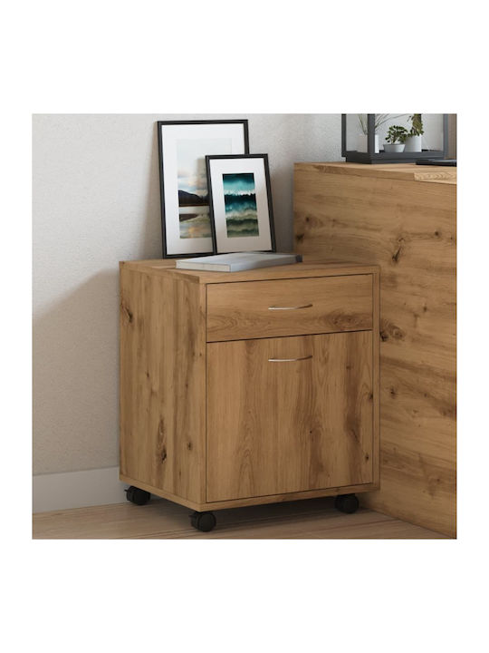 Kabinett Büro mit Rollen Artisan Oak 45x38x54cm