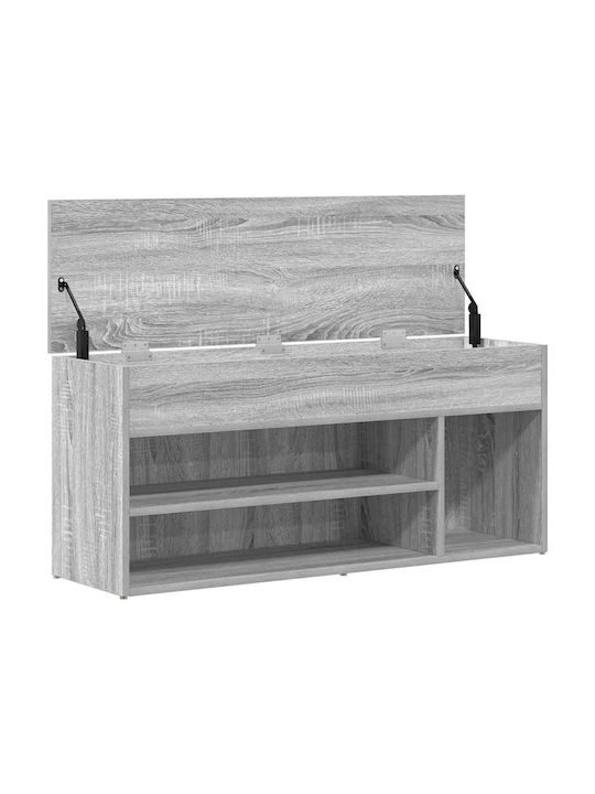 Entry Furniture with Shoe Rack Sonoma Gray 102x30.5x45cm