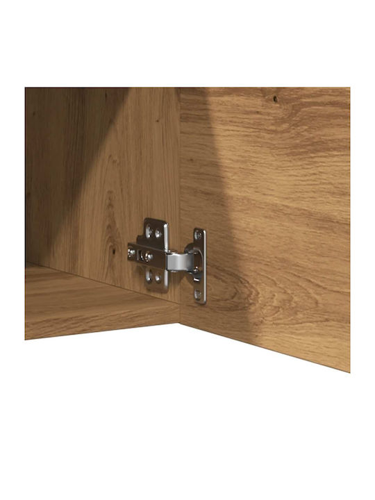 Wall Mounted Living Room Cabinet made of Particle Board Brown 30.5x30x30cm