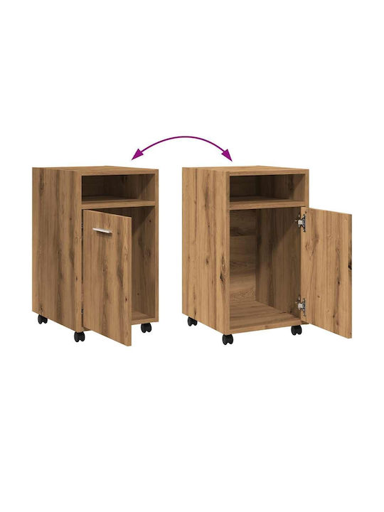 Office Storage Chipboard Cabinet Coffee L33xW38xH60cm