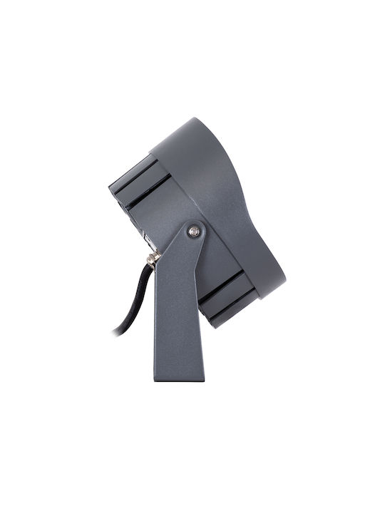 GloboStar Flood-nigma Lampă De Podea Pentru Exterior LED Mașină De Spălat Pe Perete 24W Cu Lumină Alb Natural IP65 Gri