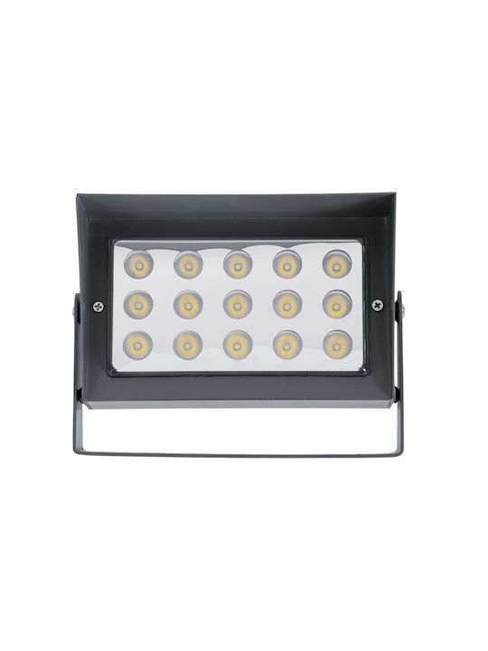 GloboStar Flood-kamy Lampă De Podea Pentru Exterior Mașină De Spălat Pe Perete 30W Cu Lumină Alb Natural IP65 Gri