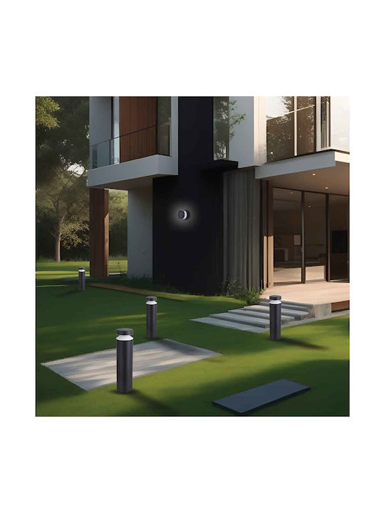 Viokef Outdoor Floor Lamp Small Post LED Outdoor Space 6W with Warm White Light IP44 Black