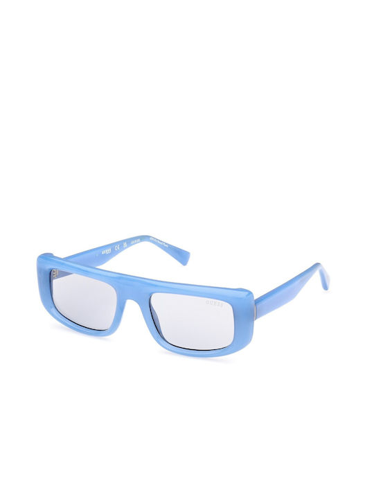 Guess Sunglasses with Blue Plastic Frame and Silver Mirror Lens GU00138 84E