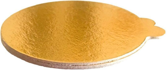 Runde Tortenplatte mit Griff in Gold und Schwarz 1,6 mm Weiß 10 Stück pro Packung