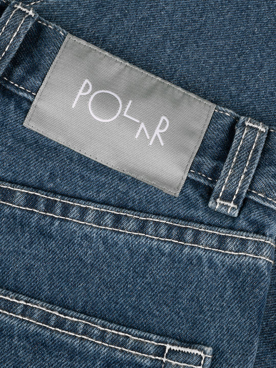 Ανδρικό Παντελόνι Τζιν με Regular Straight Εφαρμογή Blue Wash