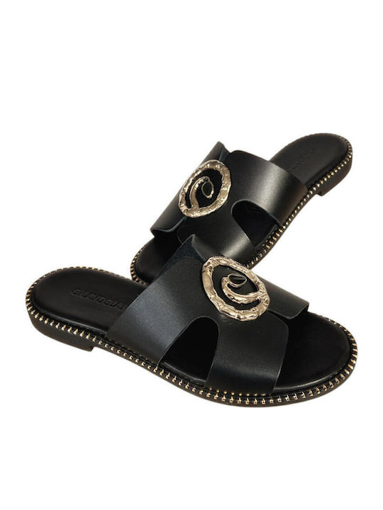 Sandale Casual Damă Din Piele Negre