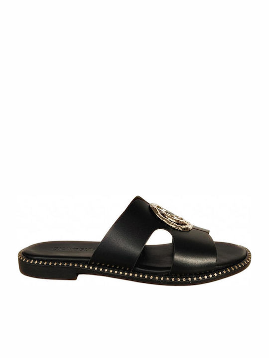 Sandale Casual Damă Din Piele Negre