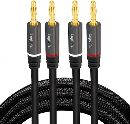 LogiLink 3,5mm Klinkenkabel 3,5mm Stecker - 3,5mm Stecker Schwarz 5m CA1211