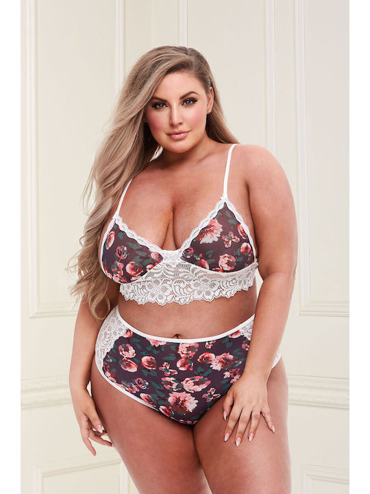 Baci Lingerie Δαντελένιο Σετ Εσωρούχων με Slip Floral & Lace Baci Lingerie Δαντελένιο Σετ Εσωρούχων με Slip Floral & Lace