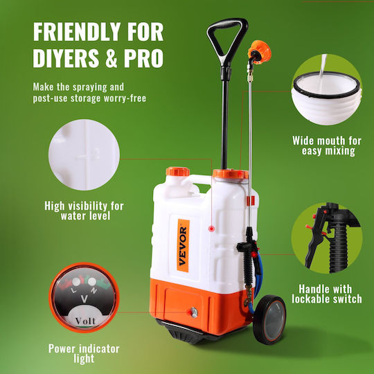 Vevor Backpack Sprayer Battery with Capacity 15lt