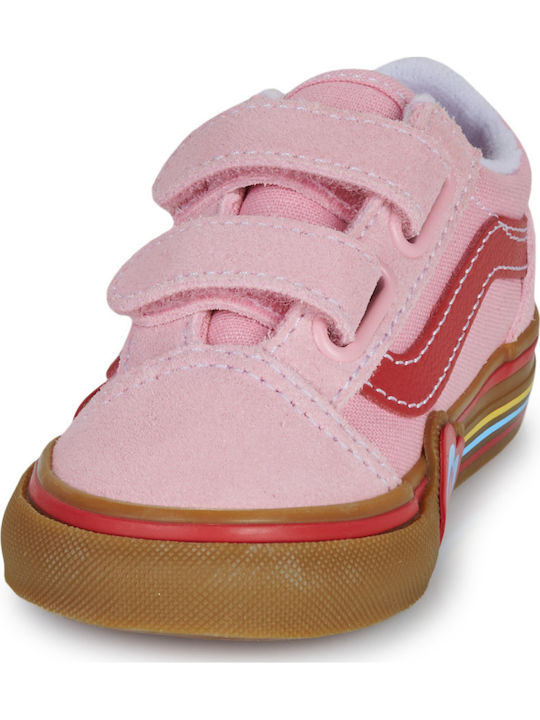 Old Skool V Παιδικά Sneakers με Σκρατς Ροζ