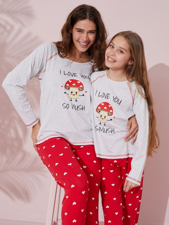 Sexen Pijama pentru copii De iarnă Din bumbac red Sexen Pijama pentru copii De iarnă Din bumbac red