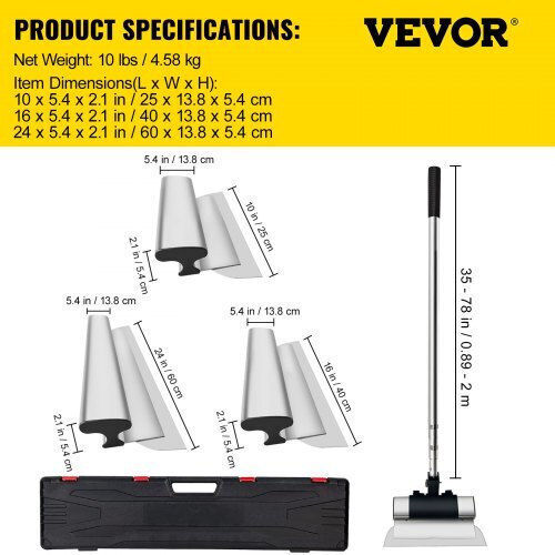 Vevor Σετ Σπάτουλες Γυψοσανίδας 10 16 24 Ιντσών Λαβή Dbsnzgd101624ko0vv0
