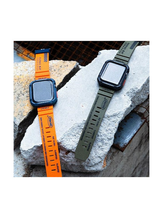 Skinarma Shokku Armband Apple Watch 49 45 44mm Dunkles Olivgrün