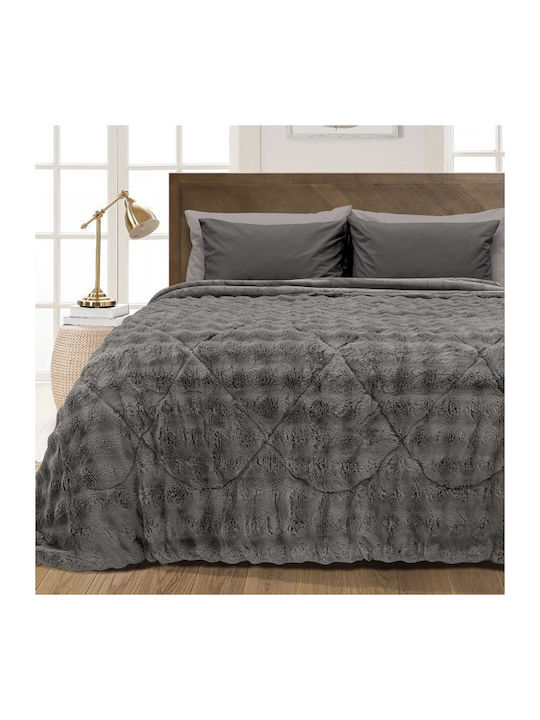 Lino Home Duvet Cover Single 160x220cm Conilio Grey|Dark Grey