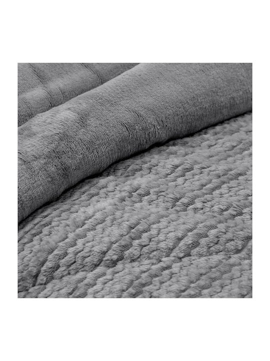 Lino Home Bettbezug Großes Doppelbett 220x240cm Stacy Grey 800 GSMGsm